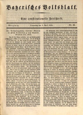 Bayerisches Volksblatt Donnerstag 5. April 1832