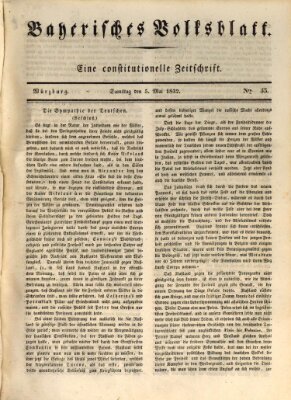 Bayerisches Volksblatt Samstag 5. Mai 1832