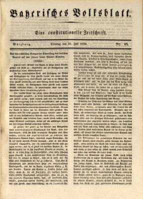 Bayerisches Volksblatt Dienstag 31. Juli 1832