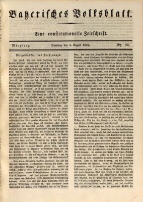 Bayerisches Volksblatt Samstag 4. August 1832