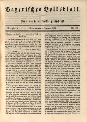 Bayerisches Volksblatt Donnerstag 8. November 1832