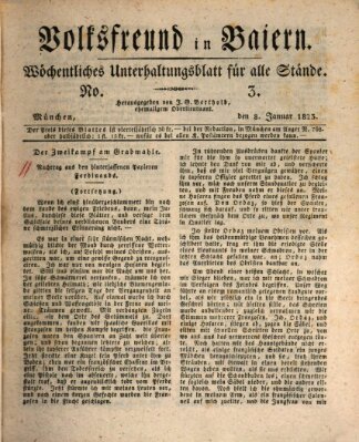 Volksfreund in Baiern (Laterna magica) Mittwoch 8. Januar 1823