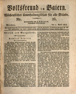 Volksfreund in Baiern (Laterna magica) Mittwoch 2. April 1823