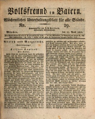 Volksfreund in Baiern (Laterna magica) Samstag 12. April 1823