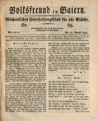 Volksfreund in Baiern (Laterna magica) Samstag 30. August 1823