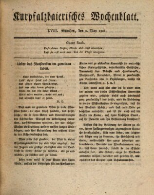 Kurpfalzbaierisches Wochenblatt Samstag 2. Mai 1801