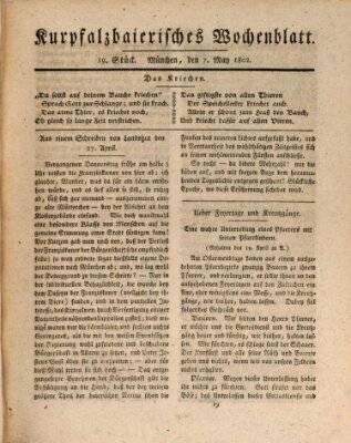 Kurpfalzbaierisches Wochenblatt Freitag 7. Mai 1802