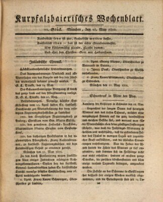 Kurpfalzbaierisches Wochenblatt Freitag 28. Mai 1802