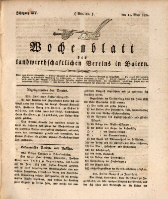 Wochenblatt des Landwirtschaftlichen Vereins in Bayern Dienstag 11. Mai 1824