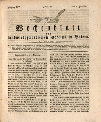Wochenblatt des Landwirtschaftlichen Vereins in Bayern Dienstag 6. Juli 1824