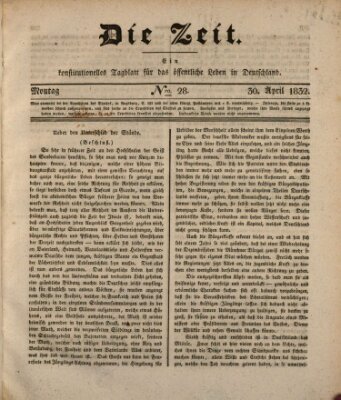 Die Zeit Montag 30. April 1832