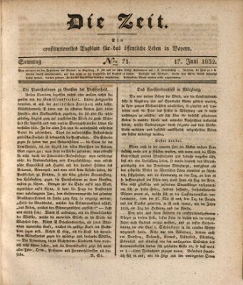 Die Zeit Sonntag 17. Juni 1832