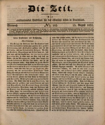 Die Zeit Mittwoch 15. August 1832