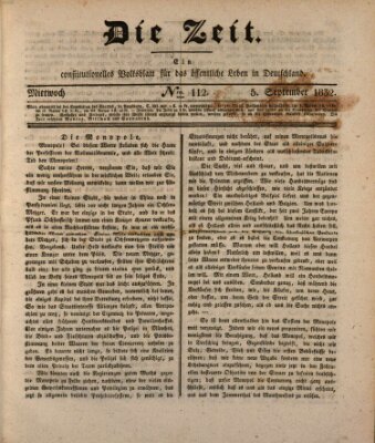 Die Zeit Mittwoch 5. September 1832