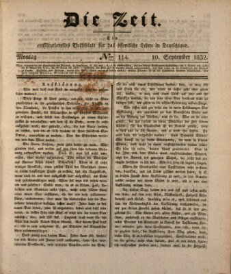 Die Zeit Montag 10. September 1832