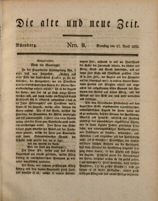 Die alte und neue Zeit Dienstag 17. April 1832