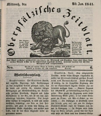 Oberpfälzisches Zeitblatt (Amberger Tagblatt) Mittwoch 20. Januar 1841