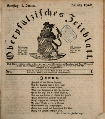 Oberpfälzisches Zeitblatt (Amberger Tagblatt) Samstag 1. Januar 1842