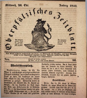 Oberpfälzisches Zeitblatt (Amberger Tagblatt) Mittwoch 26. Oktober 1842