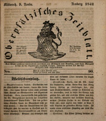 Oberpfälzisches Zeitblatt (Amberger Tagblatt) Mittwoch 9. November 1842