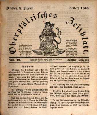 Oberpfälzisches Zeitblatt (Amberger Tagblatt) Dienstag 8. Februar 1848