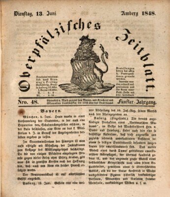 Oberpfälzisches Zeitblatt (Amberger Tagblatt) Dienstag 13. Juni 1848