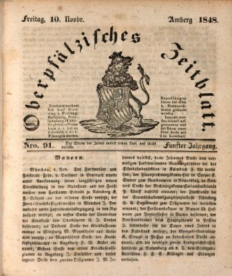 Oberpfälzisches Zeitblatt (Amberger Tagblatt) Freitag 10. November 1848