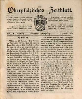 Oberpfälzisches Zeitblatt (Amberger Tagblatt) Mittwoch 17. Januar 1849