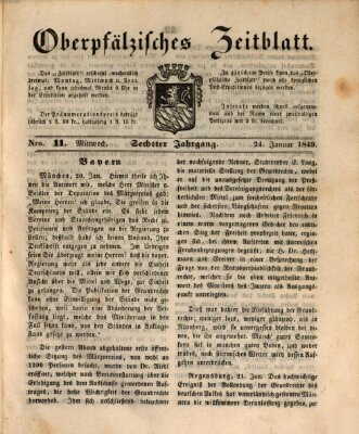 Oberpfälzisches Zeitblatt (Amberger Tagblatt) Mittwoch 24. Januar 1849