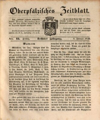 Oberpfälzisches Zeitblatt (Amberger Tagblatt) Freitag 2. Februar 1849