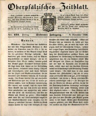 Oberpfälzisches Zeitblatt (Amberger Tagblatt) Freitag 8. November 1850