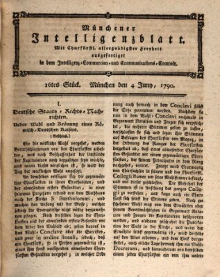Münchner Intelligenzblatt Freitag 4. Juni 1790