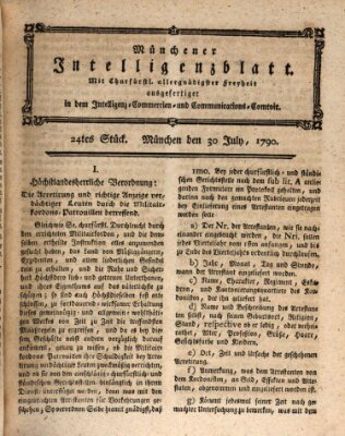 Münchner Intelligenzblatt Freitag 30. Juli 1790