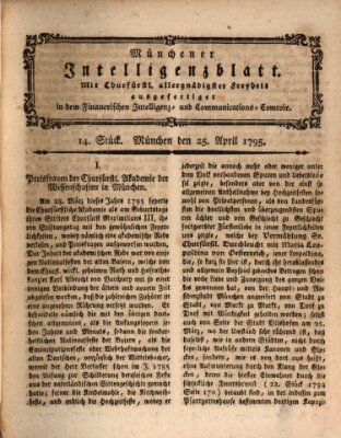 Münchner Intelligenzblatt Samstag 25. April 1795
