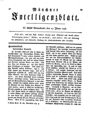 Münchner Intelligenzblatt Samstag 23. Januar 1796