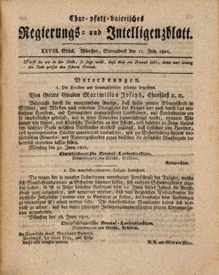 Chur-pfalz-baierisches Regierungs- und Intelligenz-Blatt (Münchner Intelligenzblatt)