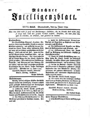 Münchner Intelligenzblatt Samstag 29. Juni 1799