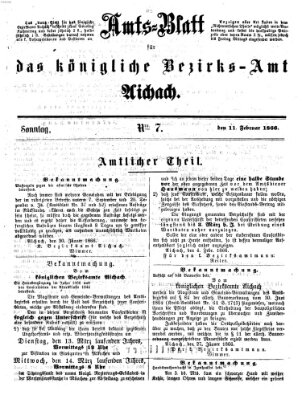 Amtsblatt für das Bezirksamt und Amtsgericht Aichach Sonntag 11. Februar 1866