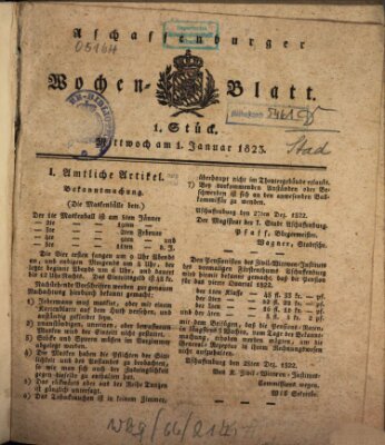 Aschaffenburger Wochenblatt (Aschaffenburger Zeitung) Mittwoch 1. Januar 1823