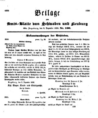 Königlich Bayerisches Kreis-Amtsblatt von Schwaben und Neuburg Dienstag 9. Dezember 1856