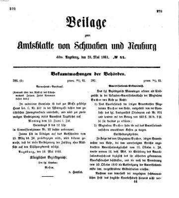 Königlich Bayerisches Kreis-Amtsblatt von Schwaben und Neuburg