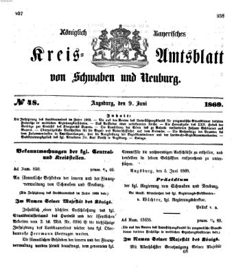 Königlich Bayerisches Kreis-Amtsblatt von Schwaben und Neuburg