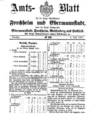Amtsblatt für die Königlichen Bezirksämter Forchheim und Ebermannstadt sowie für die Königliche Stadt Forchheim