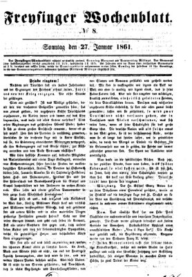Freisinger Wochenblatt Sonntag 27. Januar 1861