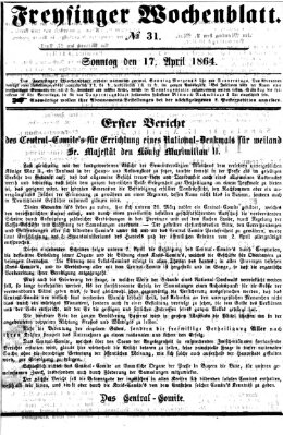 Freisinger Wochenblatt Sonntag 17. April 1864