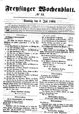 Freisinger Wochenblatt Sonntag 3. Juli 1864