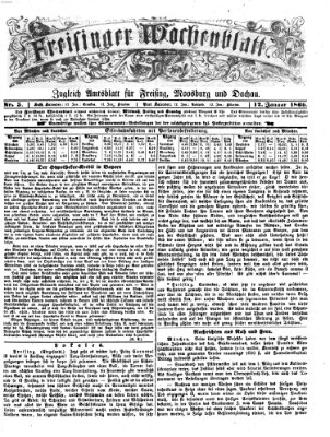 Freisinger Wochenblatt Freitag 12. Januar 1866