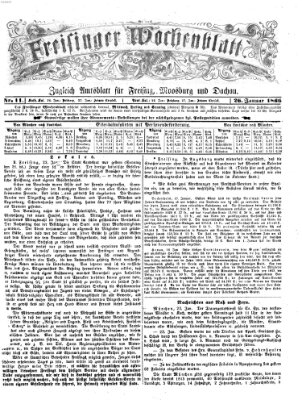 Freisinger Wochenblatt Freitag 26. Januar 1866