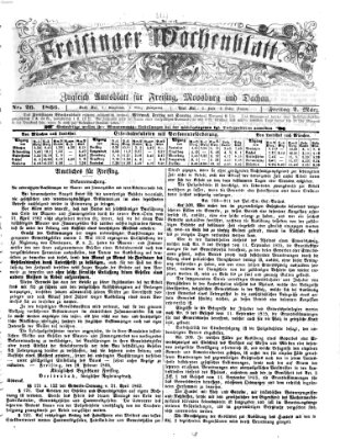 Freisinger Wochenblatt Freitag 2. März 1866