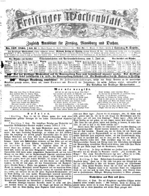 Freisinger Wochenblatt Sonntag 9. September 1866